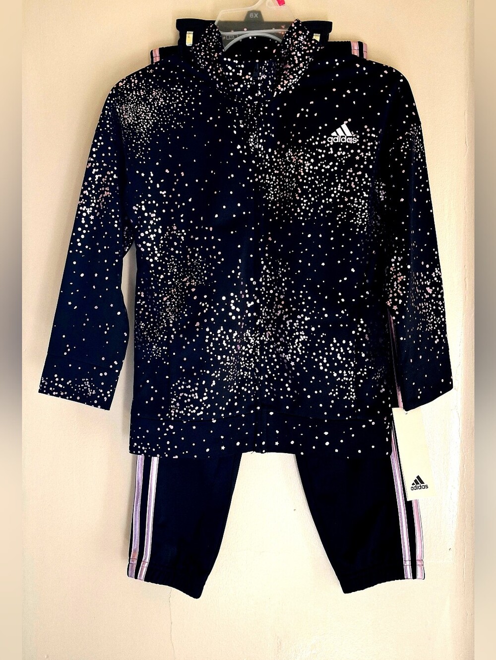 NWT Adidas Girls 6X 2 PC Tracksuit